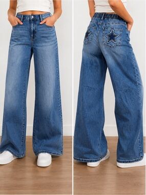 Women’s Wide Leg Jeans Size S (4–6) NWT Blue Denim